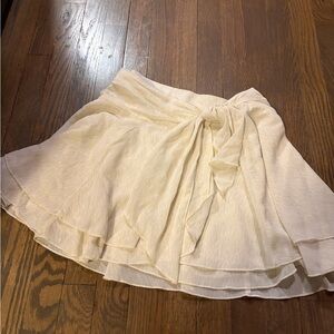 Aerie Cream Skater Skirt
